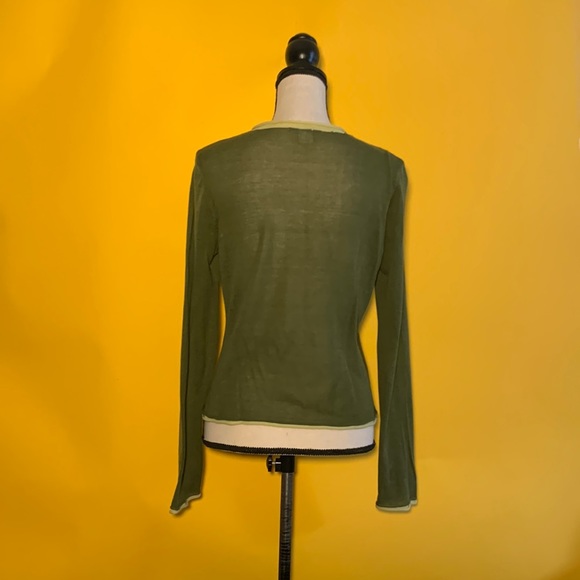 Hand Framed long sleeve cardigan sweater - Picture 4 of 8